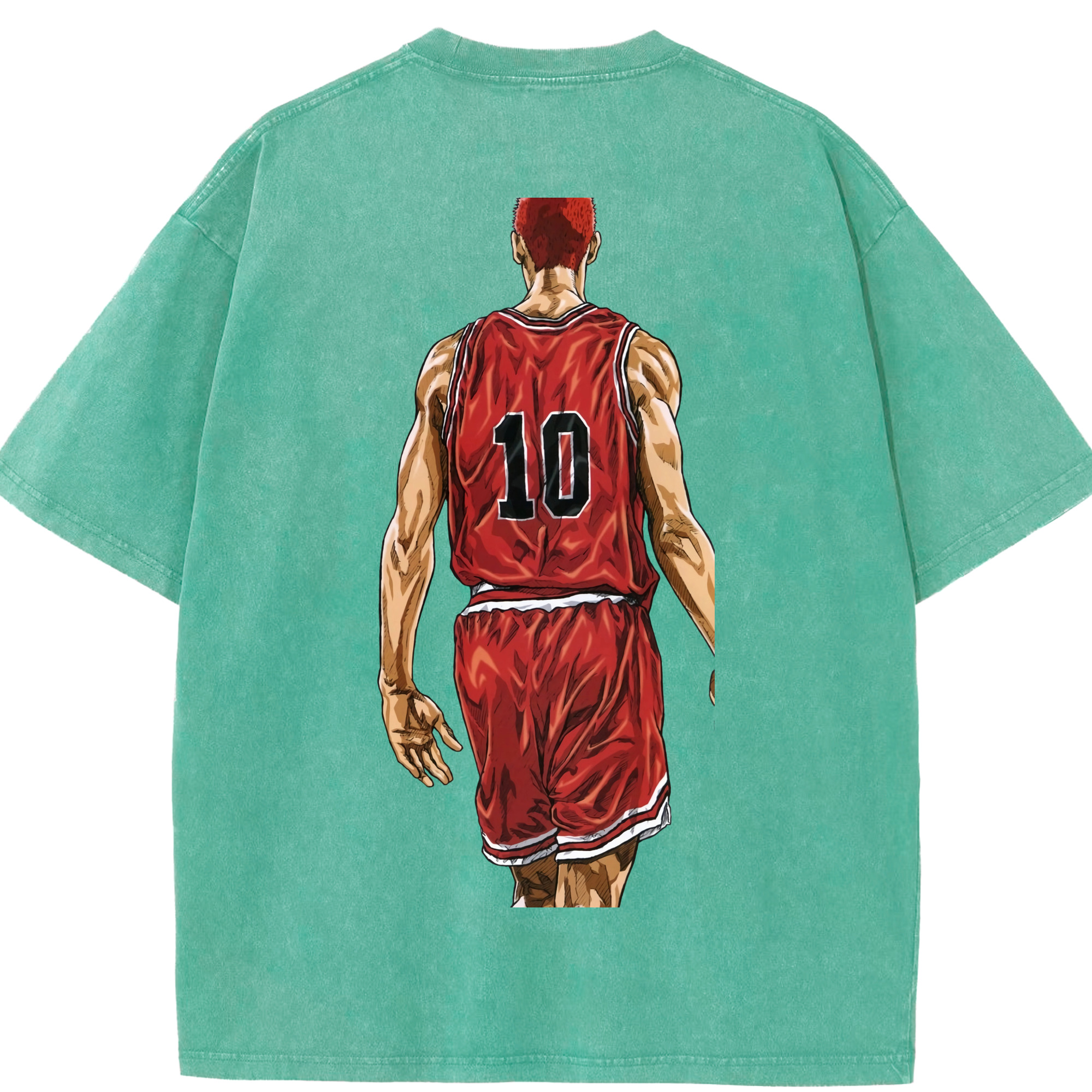 （画像用） SLAM DUNK／スラムダンク 綿100% ヴィンテージ風 半袖Tシャツ（背面プリント）